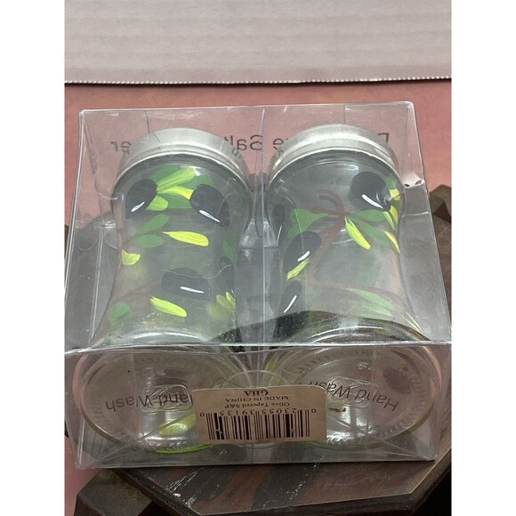 GHA Grant Howard Home Products Decorative Olive Tapered Salt & Pepper Set - Picture 6 of 9